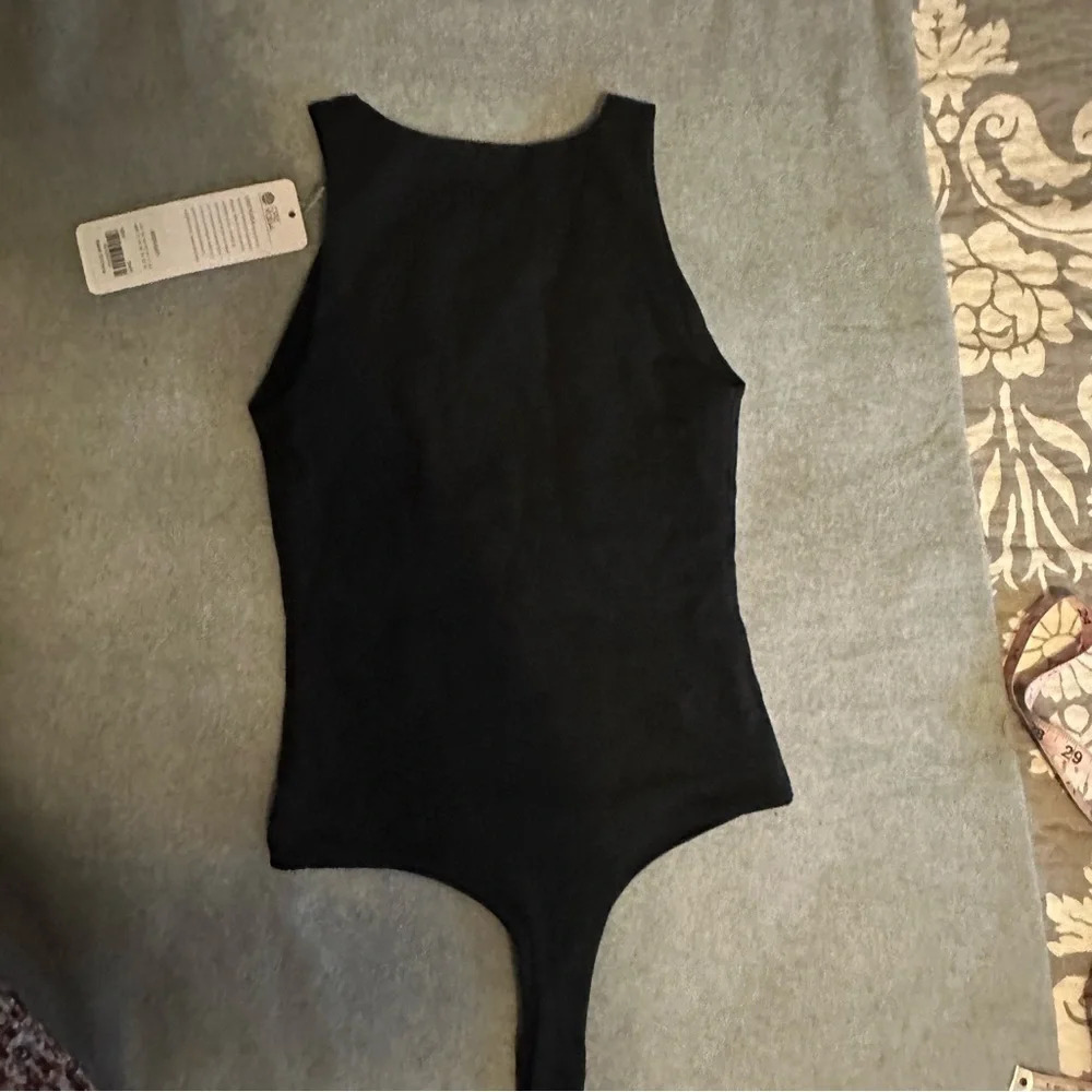 NWT CRZ YOGA Butterluxe Sleeveless Bodysuit High Neck Black size XXS - Picture 7 of 8
